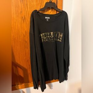 Men’s Black Duluth Trading Co. Relaxed Fit Longtail T in 2XL w/long sleeves
